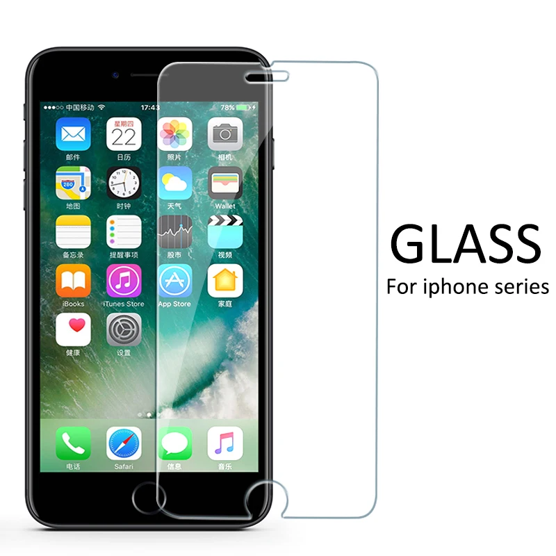 Защитное стекло для iPhone 7 6 X защита экрана iPhone X Xr Xs Max закаленное стекло на iPhone 7 8 6s 6 Plus Xs 5 SE стекло