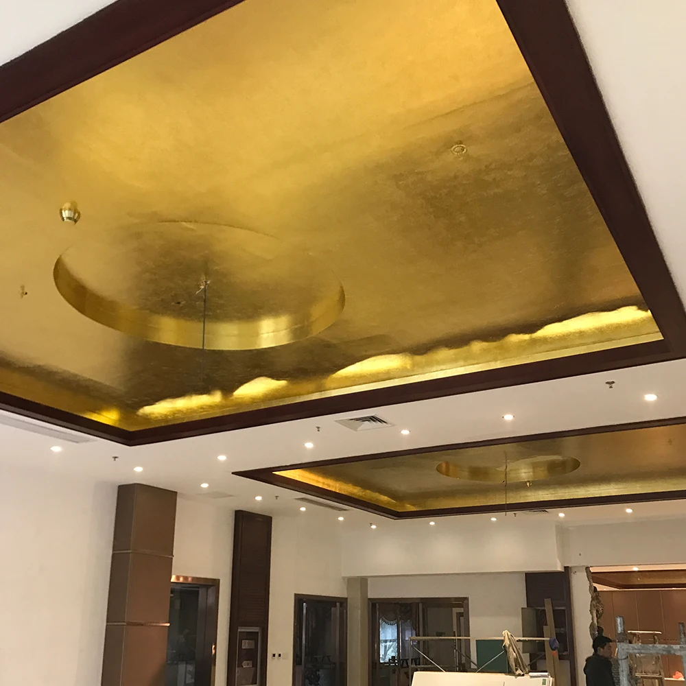 100PCS Imitation gold leaf Taiwan A type 14x13.5cm decoration hotels temple buddha statues plaques tile mosaics handicrafts | Дом и сад