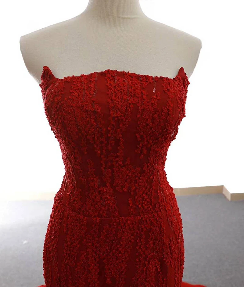 RSM66614 mermaid red wedding party dresses sexy strapless blue corset prom dress  purple trumpet dress green evening dress 2020