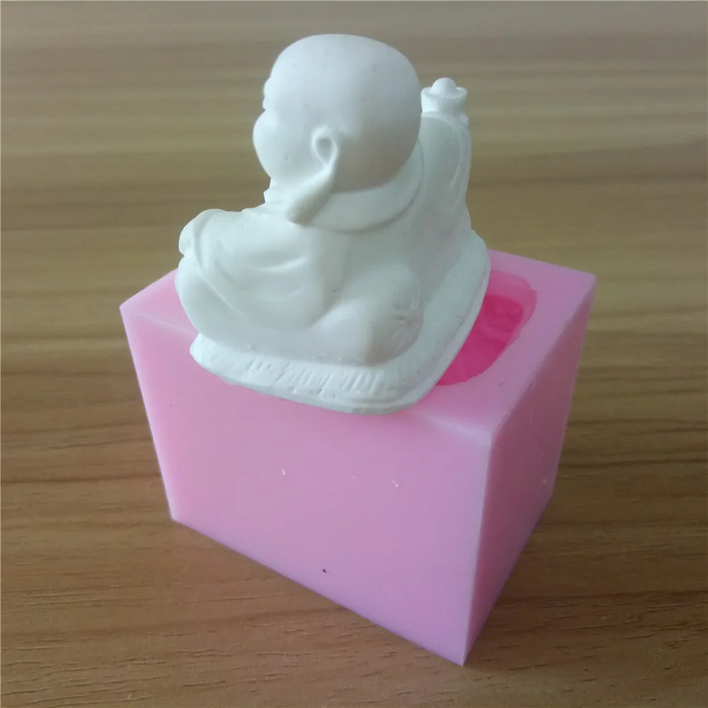 Китайская силиконовая форма для мыла Будды свечей Пищевая шоколада сахарного