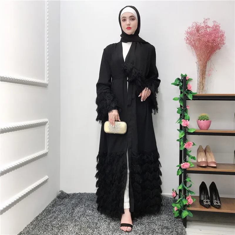 Мусульманское бархатное Макси-платье Nida кардиган длинное платье кимоно Jubah ОАЭ