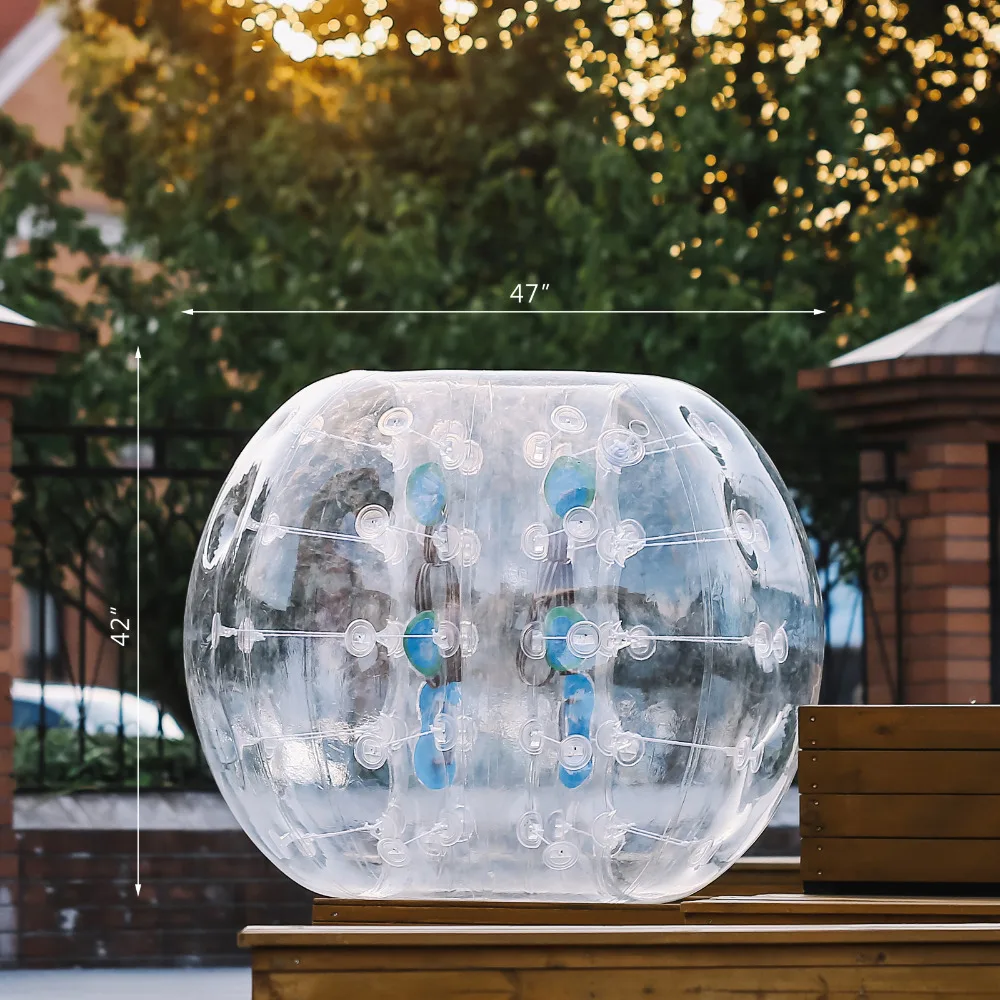 

Child Outdoor Lawn Activity 1.2M Inflatable Bubble Bumper Football W/ Repair Kit Washable Reusable Family Fun
