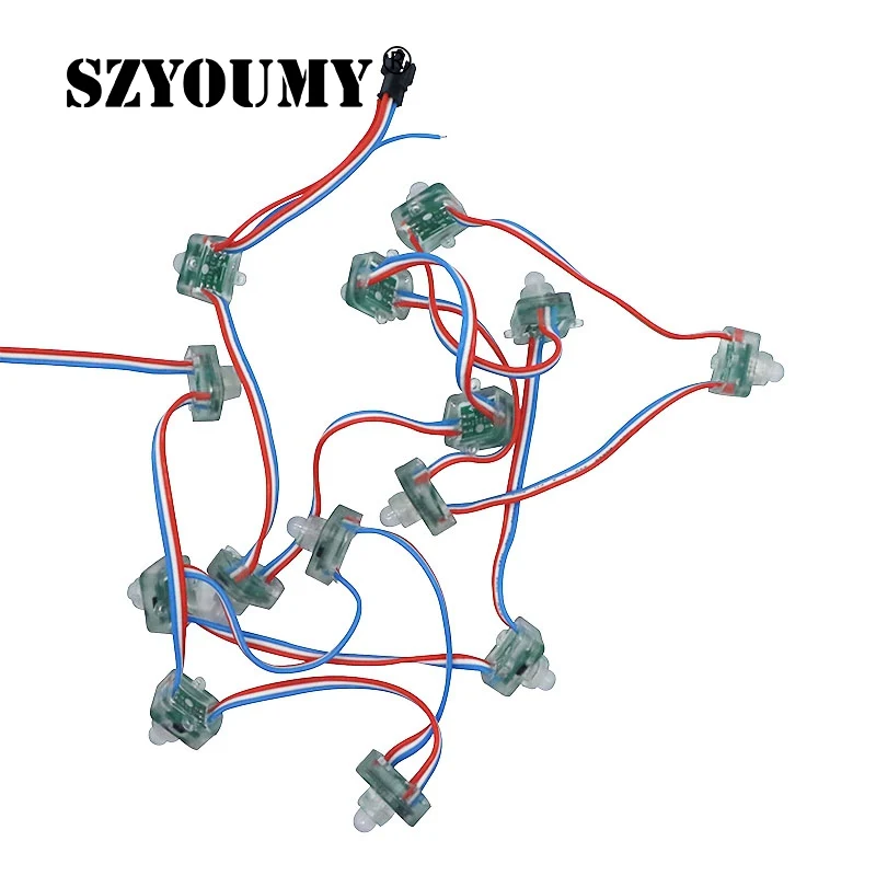 SZYOUMY Бесплатная доставка DC5V 12 мм 2811 квадратный рассеянный цифровой WS2811