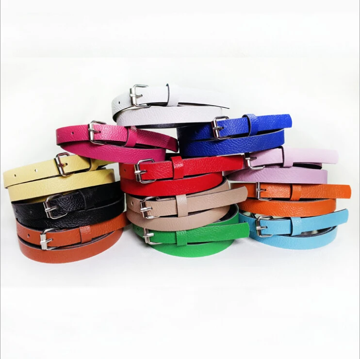 Многоцветный женщины ремни металлическая пряжка дикий свободного покроя тонкие