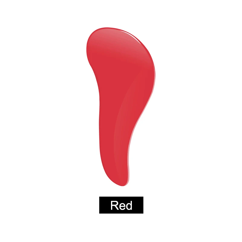red 8 цветов пластиковый Антистатический гребень для укладки вьющихся длинных прямых безболезненных мягких волос расческа Парикмахерская Массажная расческа - Цвет: red