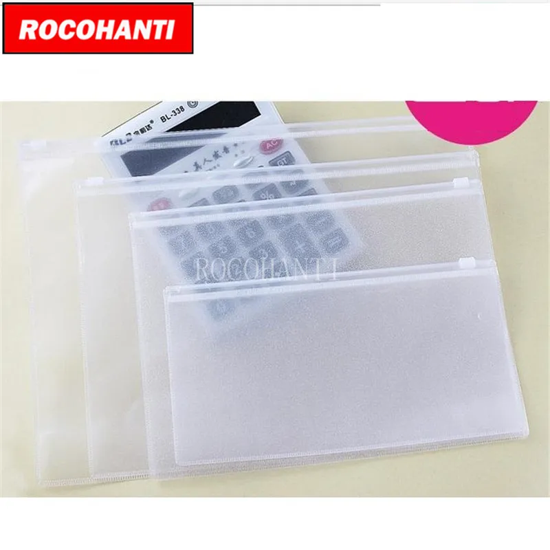 

10x Waterproof Clear PVC Zipper Bag Custom Plastic Bag With Zipper Transparent Document File Packing Organizer A4 / B5 / A5 / A6