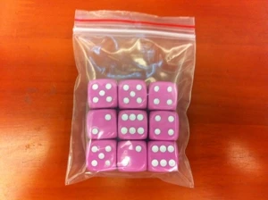

16mm acrylic pink 9 dice set girl / game dice /Lovely girl Promotional gifts