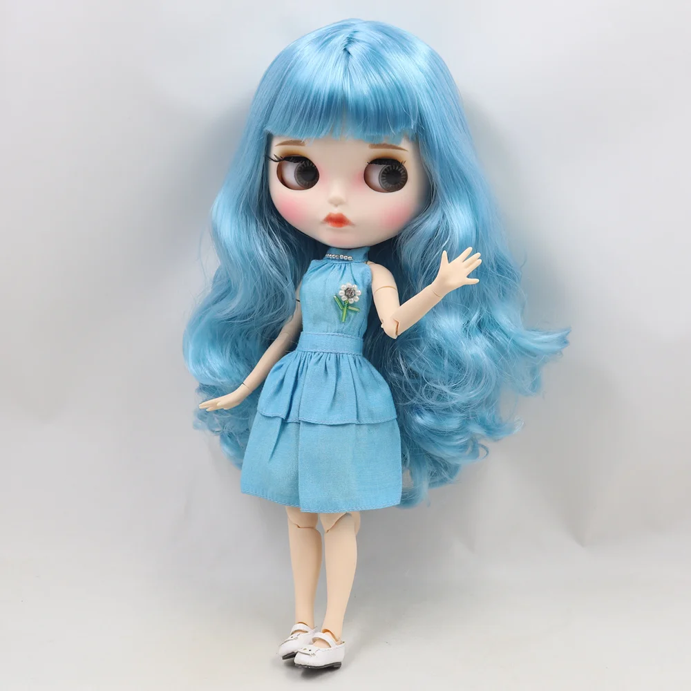 Кукла Blyth от ICY DBS с белой кожей для суставов матовым лицом и бровями голубыми