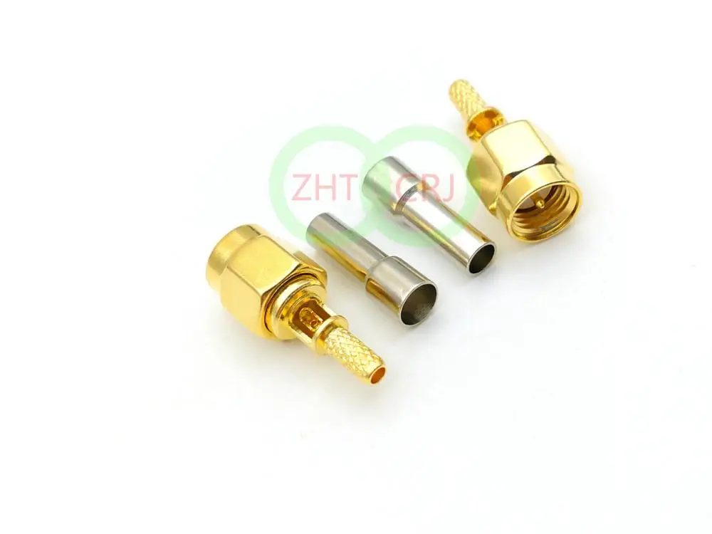 100 шт. Позолоченные разъемы SMA RG174 RG316 LMR100 кабель RF|connector crimp|connectors goldconnector 10 |