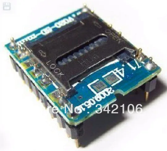 

Free Shipping!!! 5pcs WTV020-SD card game voice module voice module