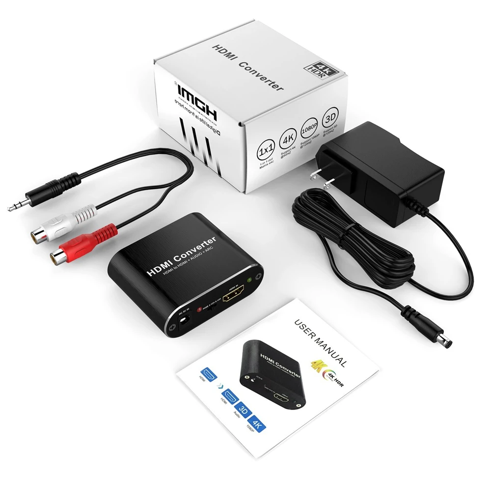 4K HDMI к экстрактор 5 1 ARC аудио разветвитель адаптер Соединительный SPDIF + 3 мм