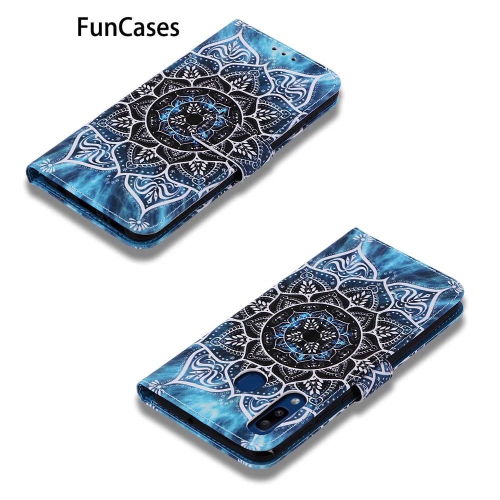 Чехол-бумажник с откидной крышкой из искусственной кожи изображением русалки