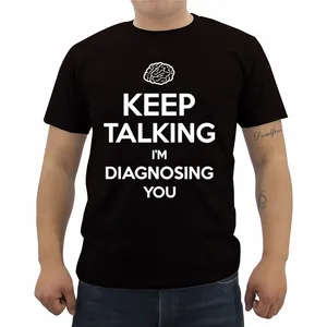 Футболка мужская хлопковая с принтом Я и сейчас диагностирую вас