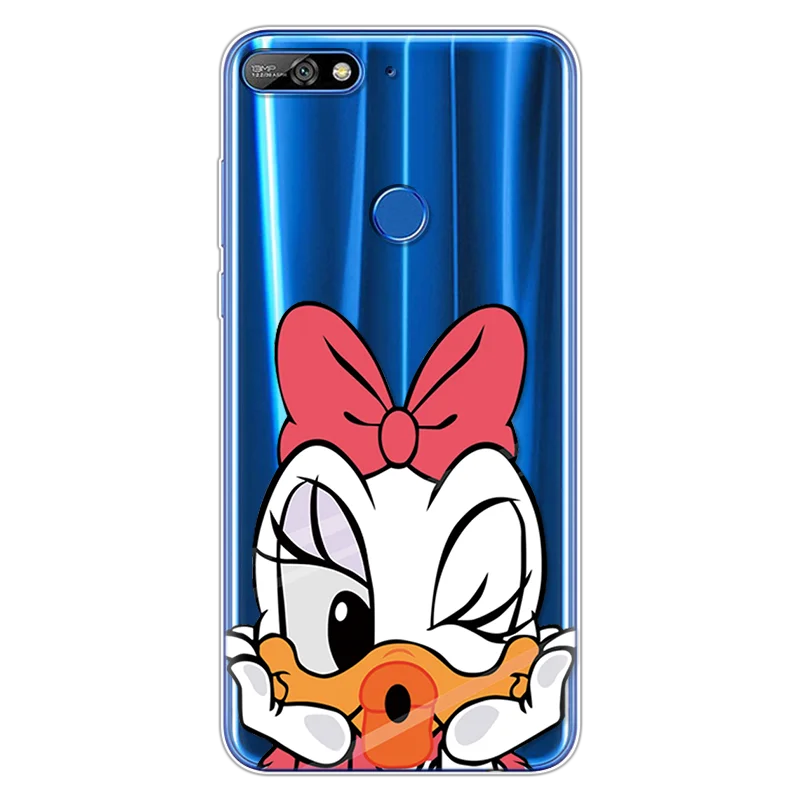 Силиконовый чехол для huawei Y7 Prime Funda, мультяшный подарок для пары, защита для huawei Y7 Prime, мягкий чехол, резиновый Модный чехол