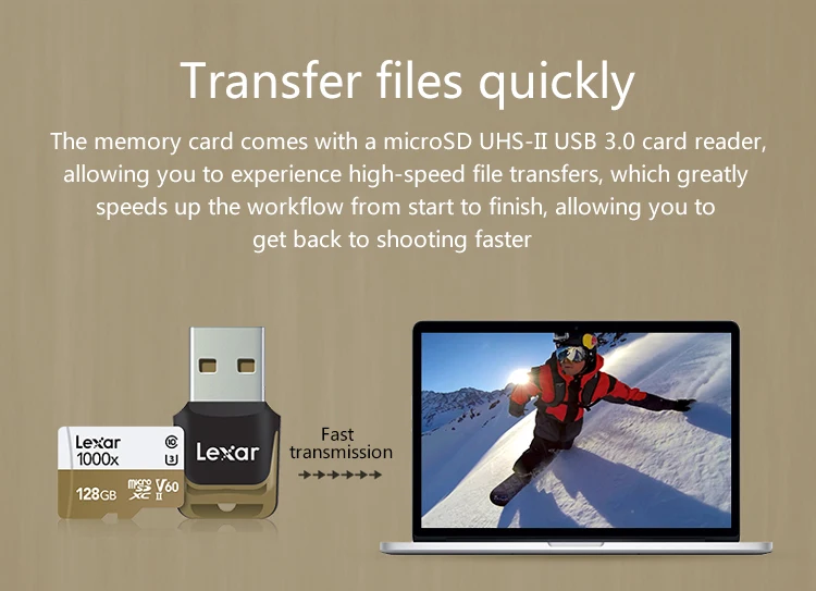Карта micro sd Lexar 633x1000x32 Гб 64 Гб 128 ГБ 256 ГБ 512 Гб карта памяти класс 10 карт micro sd для 1080p full-HD 3D и 4K видео