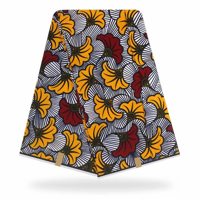 Esewing африканская батиковая набивка ткань золотой узор Настоящая Африканская ткань с воском гарантированное настоящая Анкара восковая печать хлопок для платья