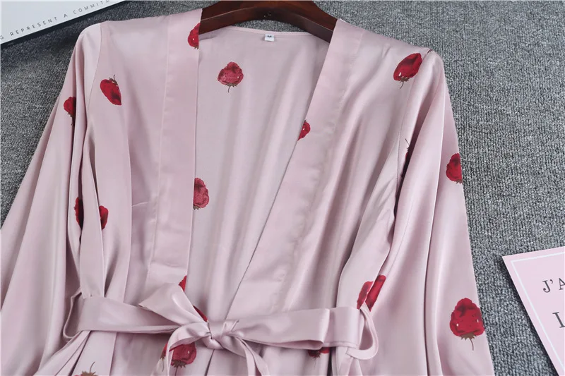 4 Pieces pajamas for women sleepwear set print silk satin pyjama femme spring autumn home clothes summer pijama suit | Женская одежда