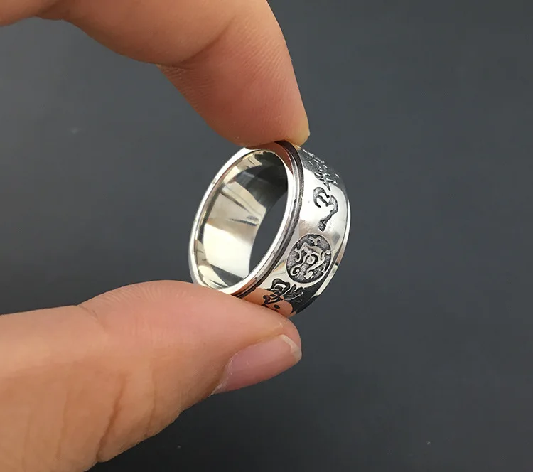 Мужское кольцо из серебра 925 пробы с широким ремешком|wide band ring|band rings925 ring |