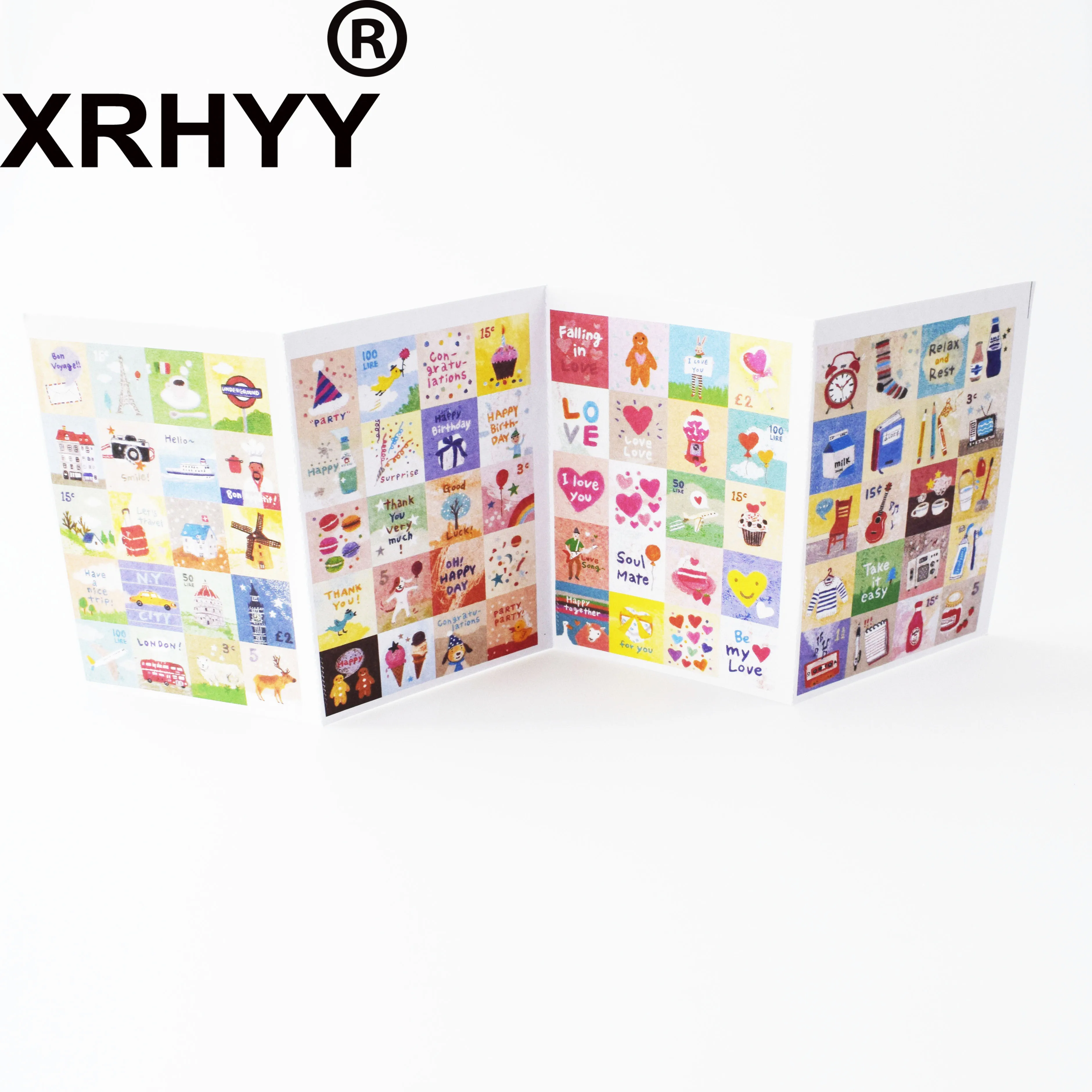 XRHYY 6 листов наклейка на календарь дневник альбом украшение штамп настроения