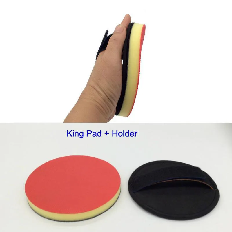 with King Clay Pad Уход за краской MARFLO Волшебная глиняная подкладка держатель блеск печать автомобильная краска воск аппликатор автоуход детализация глина бар мойка инструменты - Цвет: with King Clay Pad