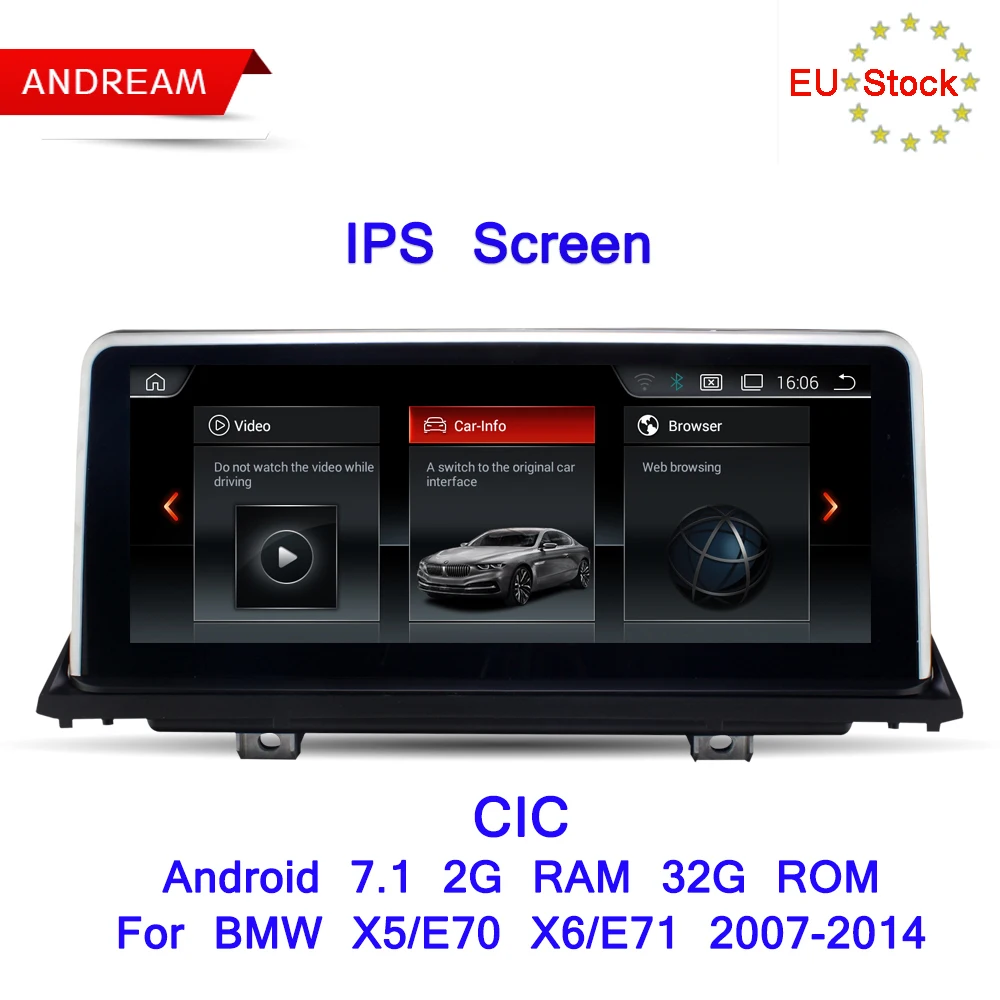 10 25 &quot4 ядра Android 7 1 автомобиль мультимедийный плеер для BMW E70 E71 X5 X6 Bluetooth gps