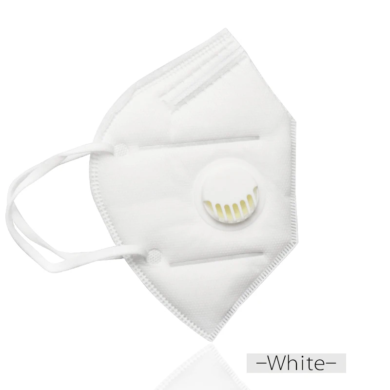 white 7 цветов пылезащитные маски для лица защитный чехол 10 шт маски со ртом для лица макияж Анти-пыль дыхательный клапан лицевой защитный - Цвет: white