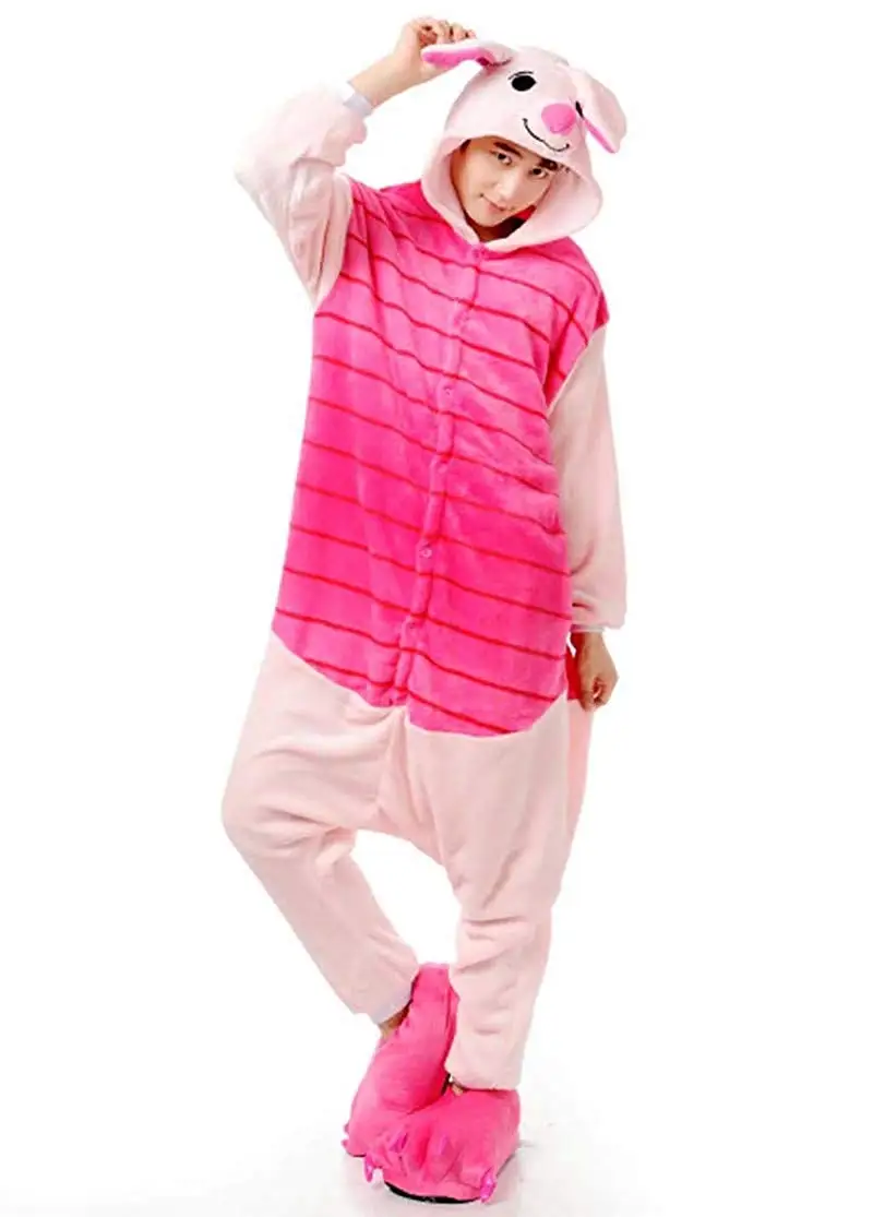 Lazutom Unisex Adult One Piece Cosplay Flannel Pajamas Onesie Christmas Halloween Onepiece Costume |