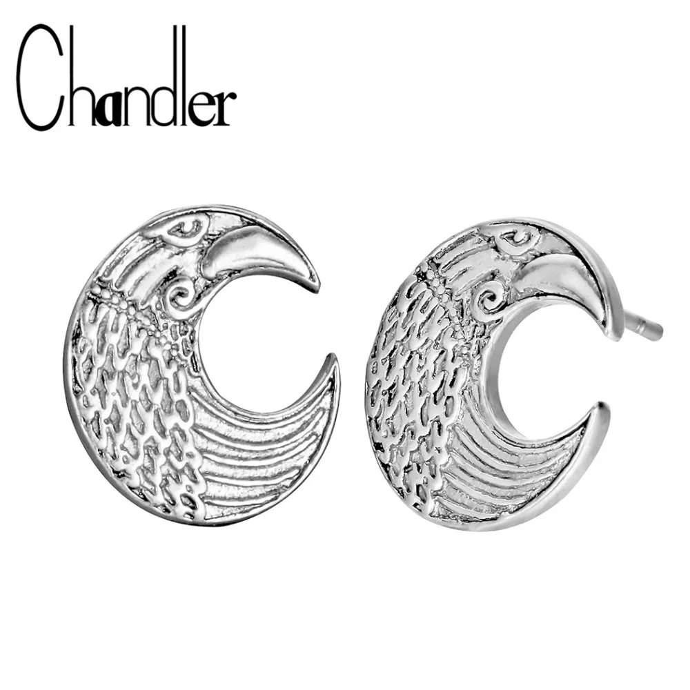 Chandler Eagle Viking Lunula серьги Амулеты для мужчин мужской полумесяц норвежская