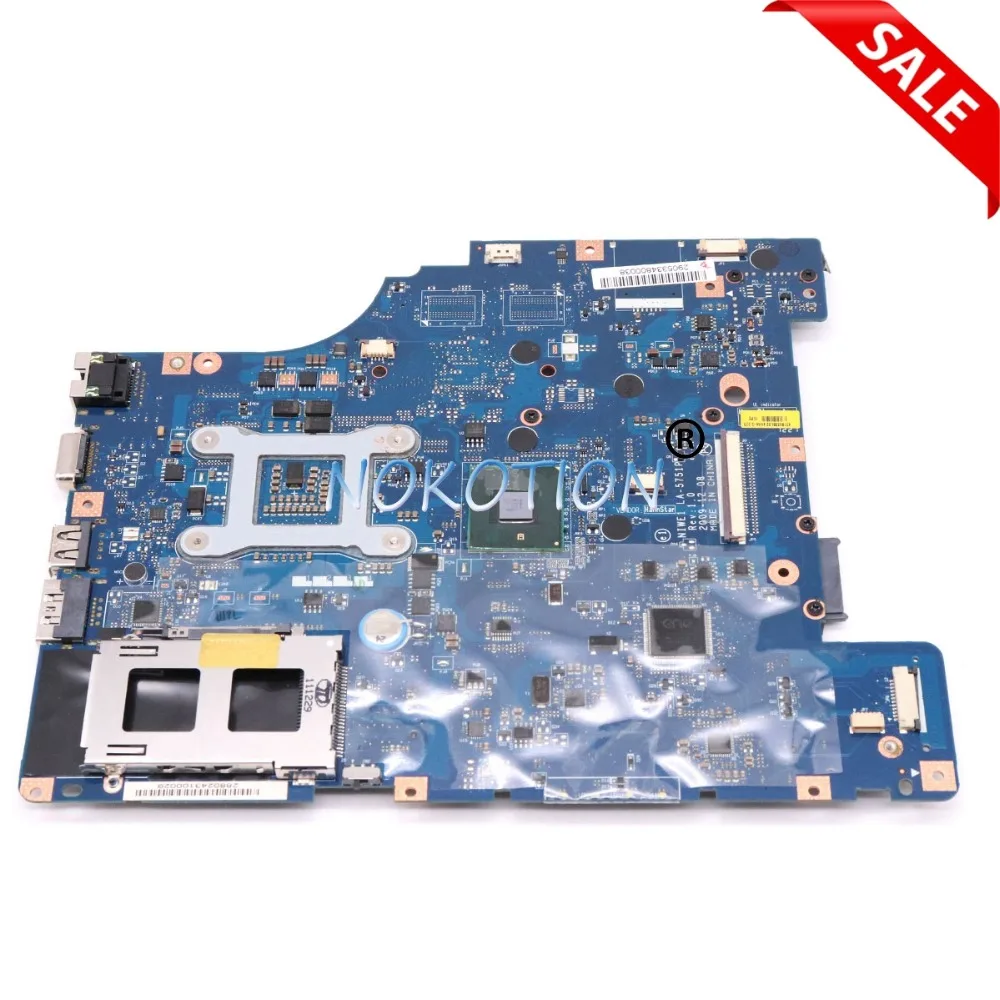 Материнская плата NOKOTION для ноутбука lenovo g460 LA 5751P intel hm55 gma hd ddr3 материнская