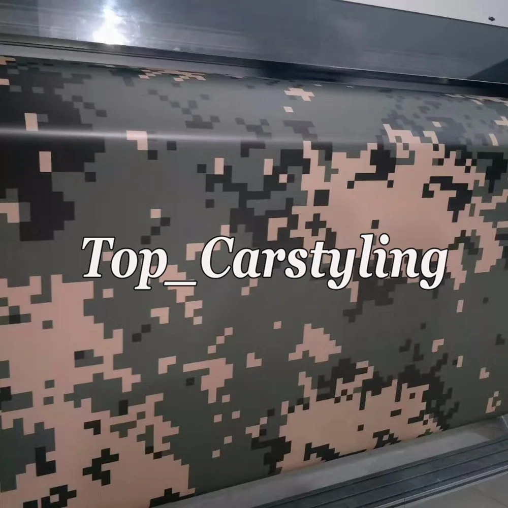 1.52x30m Digital Military Camouflage Vinyl For Car wrap ARMY GREEN Camo Sticker Motorcycle Bike Vehicle Wraps Covering foil - купить по