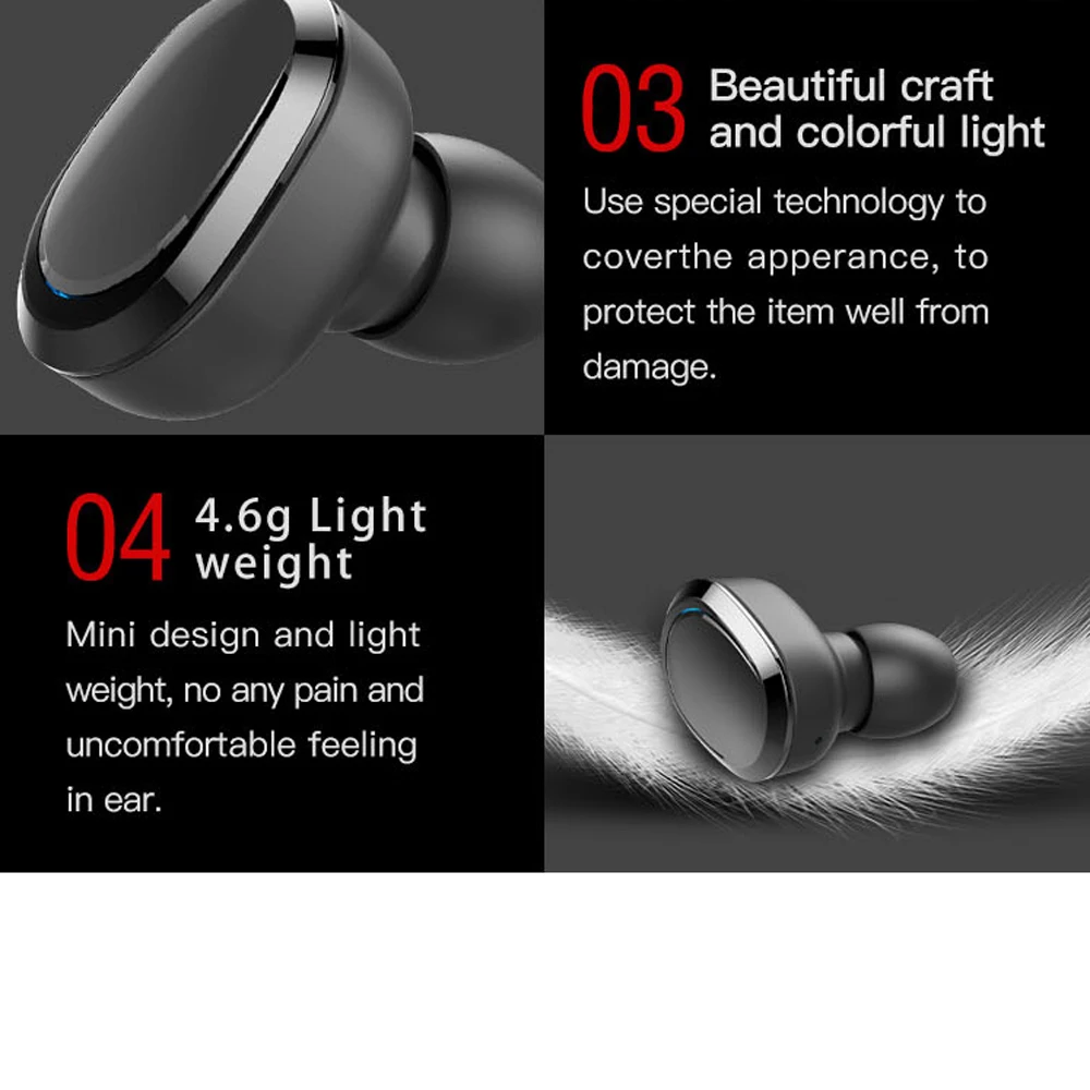 Joinrun наушники вкладыши TWS с T12 Bluetooth Мини Беспроводная связь V4.1 гарнитуры двойной