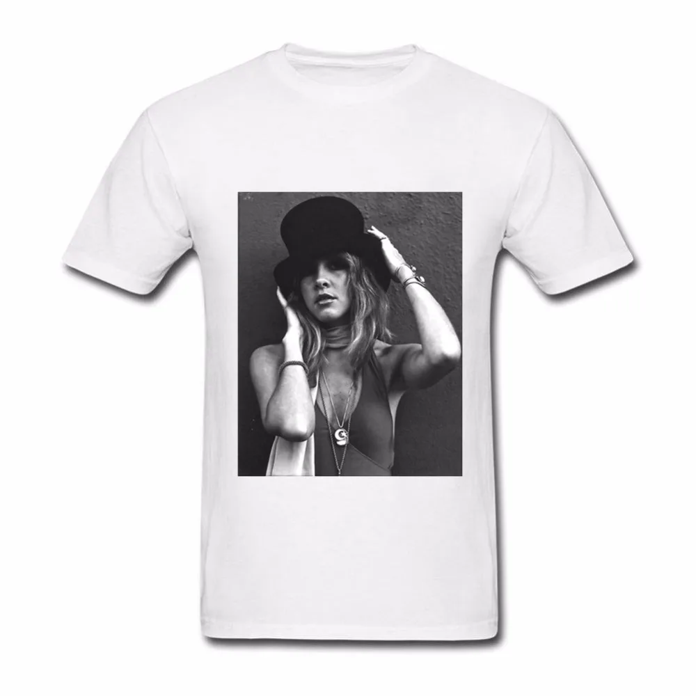 NLKING BRAND summer new cotton short-sleeved Stevie Nicks Top Hat men's T-shirt casual street trend personalized jacket | Мужская