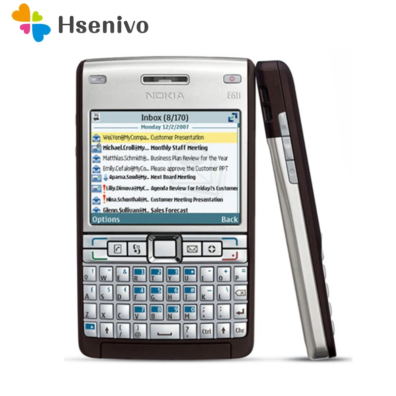 Восстановленный Оригинальный разблокированный Nokia E61 GSM 3G WIFI Bluetooth телефон Symbian OS 9