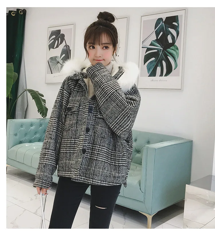 Casual Women outerwear winter clothing fashion warm woolen blends female elegant Single Breasted woolen coat Women mujer Y720