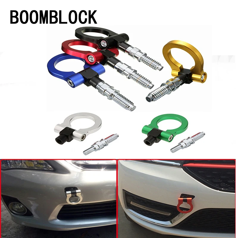 

BOOMBLOCK Trailer Ring Hook Vehicle Towing Hanger For Volkswagen VW Polo Passat B5 B6 CC Golf 4 5 6 7 Touran T5 Tiguan Bora