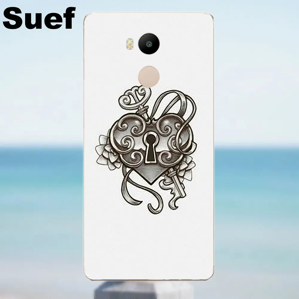 Suef TPU Модный Оригинальный для Xiaomi Redmi 4 3 3S Pro Mi3 Mi4 Mi4i Mi4C Mi5 Mi5S Mi Max Note 2 Love Heart Tattoo Art |