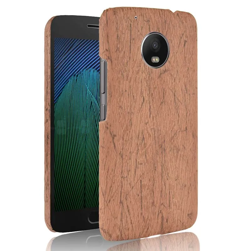 Роскошный чехол для Motorola Moto G5Plus G5 кожаный с текстурой древесины plus G 5