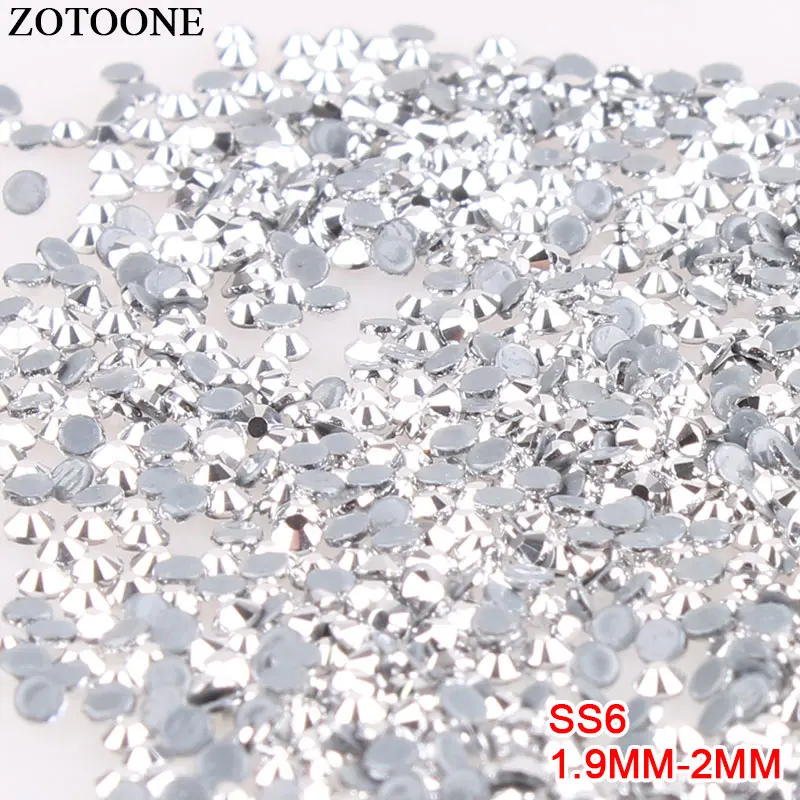 001CAL ZOTOONE SS6 стеклянные стразы кристалл AB исправление наклейки со стразами для ногтей одежда швейная Аппликация DIY 2 мм термоклей D - Цвет: 001CAL