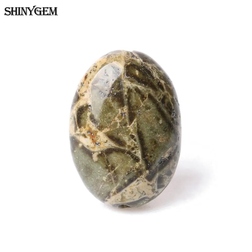 ShinyGem 13x18mm Oval Snakeskin Pattern Stone Beads DIY Beading Wholesale Natural For Jewelry Making 20pcs/Lot | Украшения и