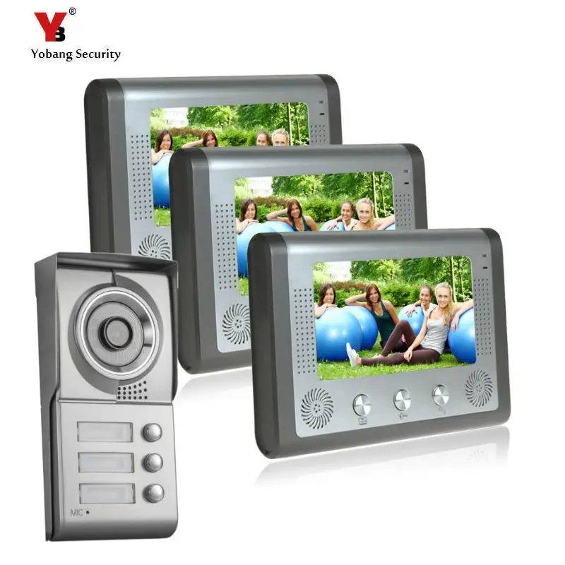 Yobang безопасность 7 &quotМульти домофон для квартиры система 3 этаж пользователя