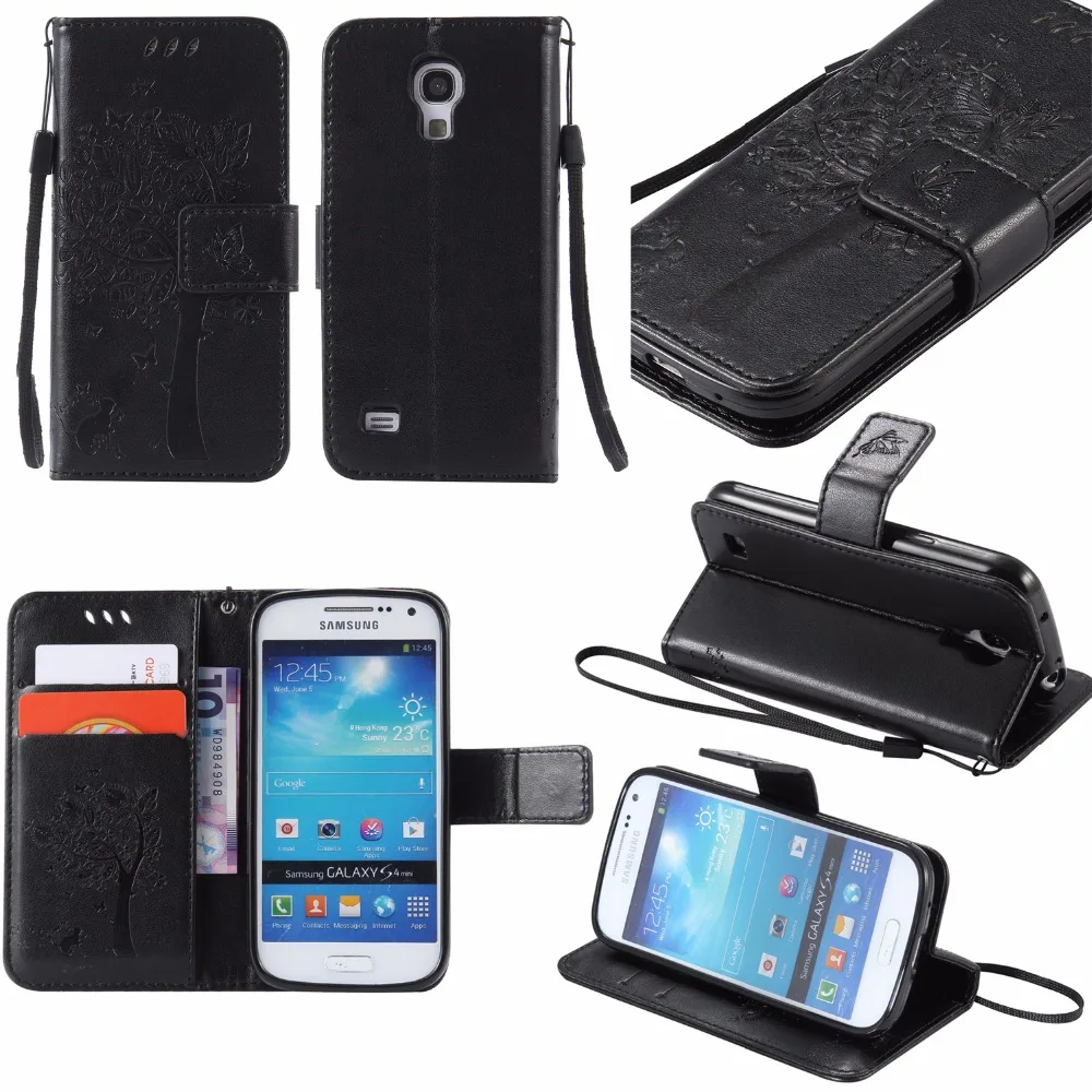 ARYIKUM флип чехол из искусственной кожи для Samsung Galaxy S4 Mini Duos I9190 I9192 I9195 GT i9190 i9192 с