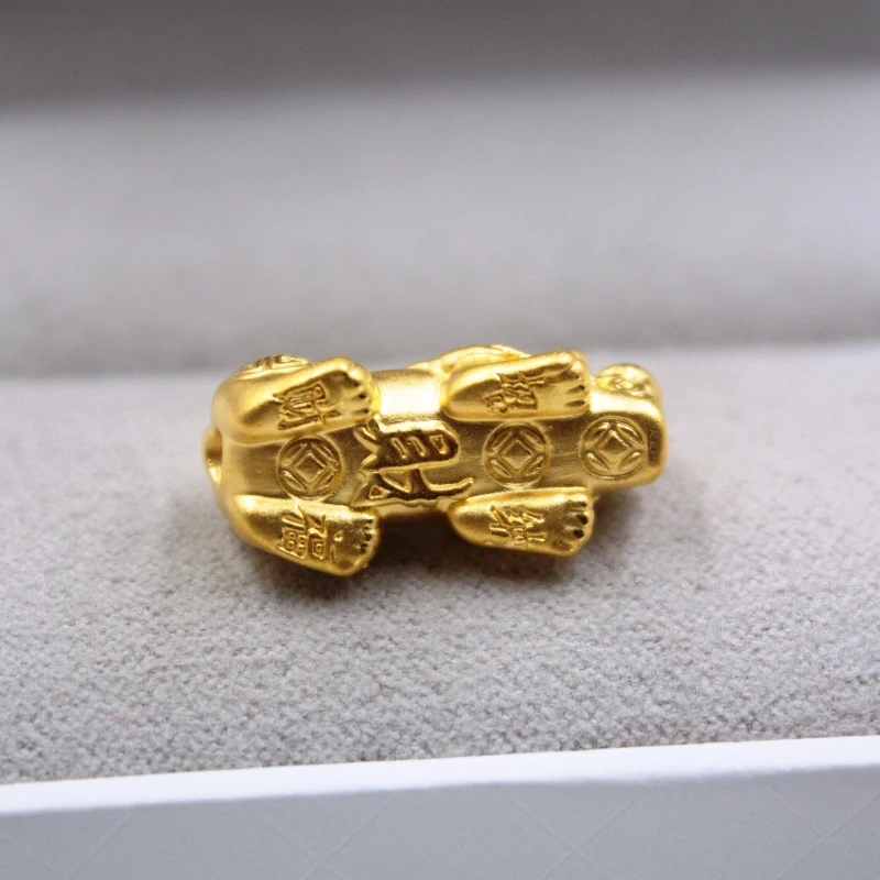 Новое поступление чистое 999 24K желтое золото Женская 3D монета Pixiu Подвеска 1 3 6g| |