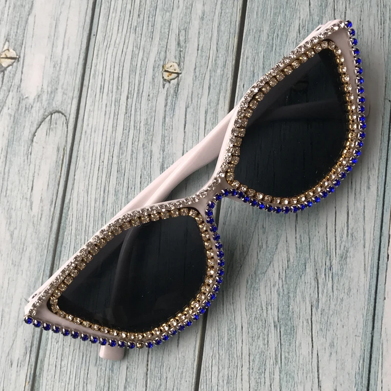 ZAOLIHU 2019 Big Cat Eye Sunglasses Women Handmade Diamond Sexy Female Sun Glasses Luxury oculos de sol Cheap Eyeglass | Аксессуары для