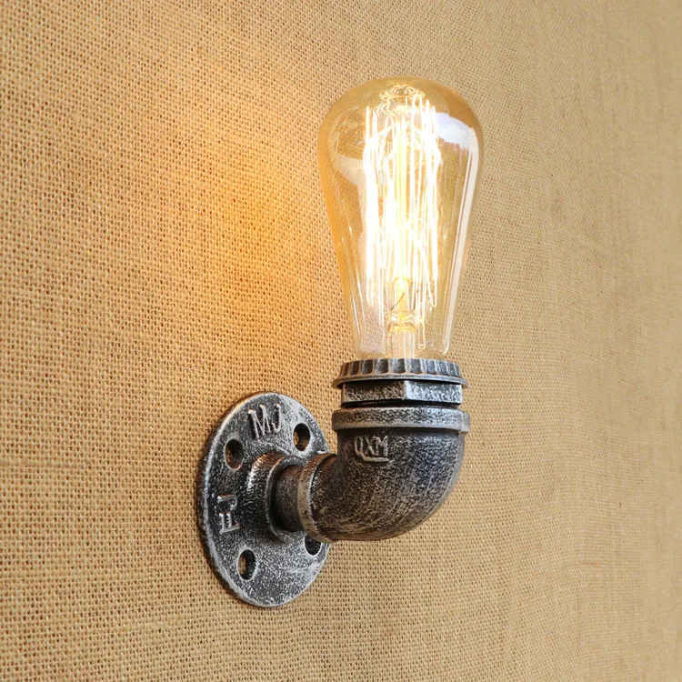 Чердак Ретро железная промышленная водопроводная настенная лампа с