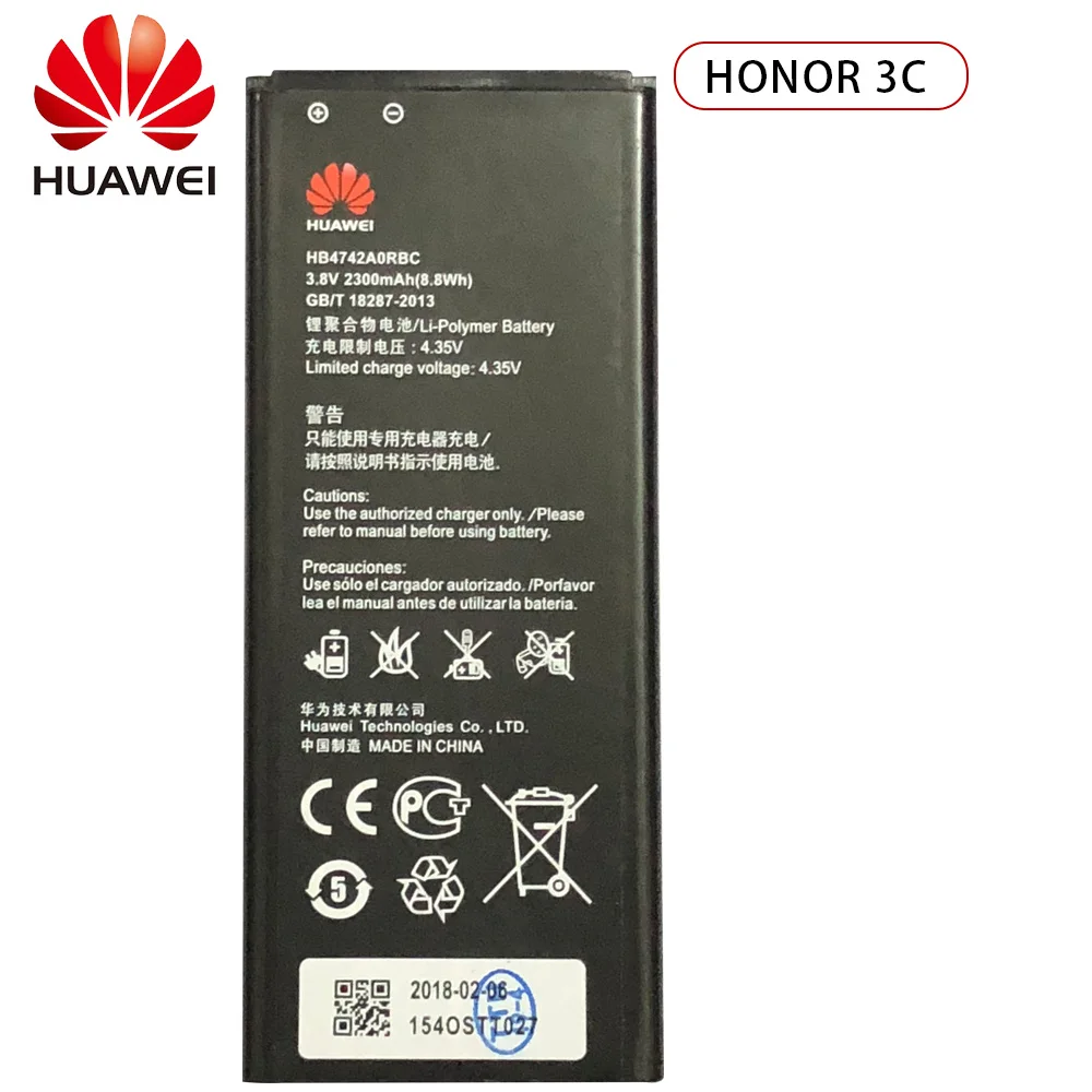 Оригинальный аккумулятор HB4742A0RBC для Huawei Честь 3C G630 G730 G740 H30 T00 T10 U10 батарея высокой