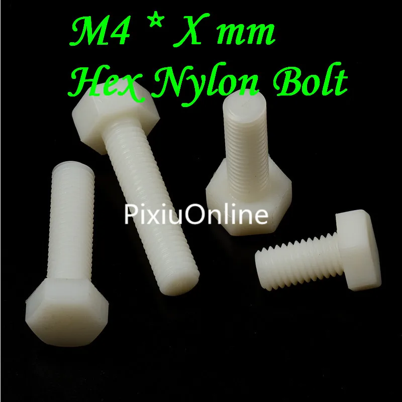 

20PCS YT458 M4 * X mm Plastic screw Hex nylon bolt Insulation plastic screw Outside the hexagon bolt