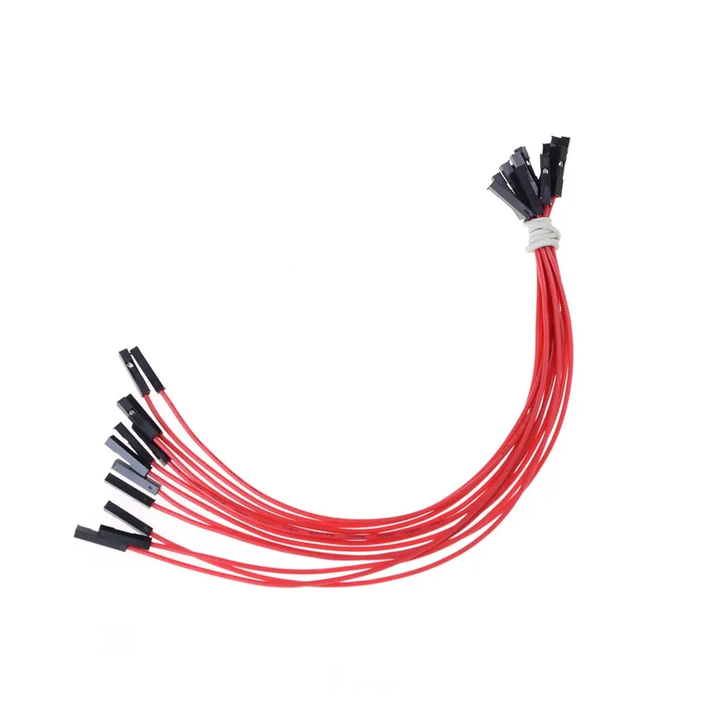 20 см 10 шт./лот Dupont кабель 20 см мягкий силиконовый провод 24AWG 1Pin женский перемычка высокого качества