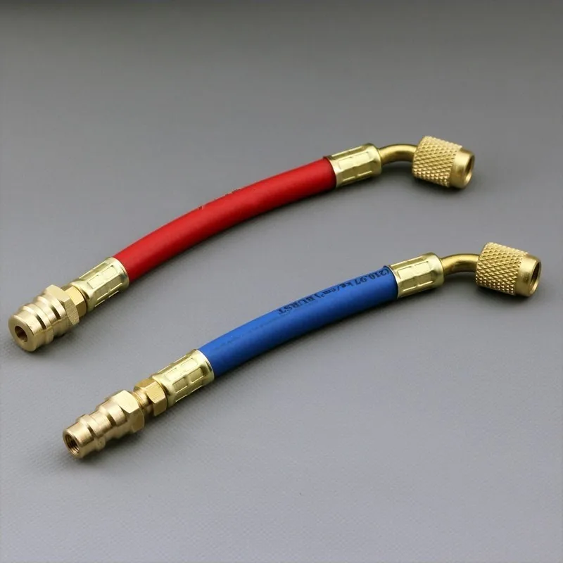 Комплект адаптеров для гибкого шланга Fixmee 1/4 дюйма SAE R12 в R134a используются красные