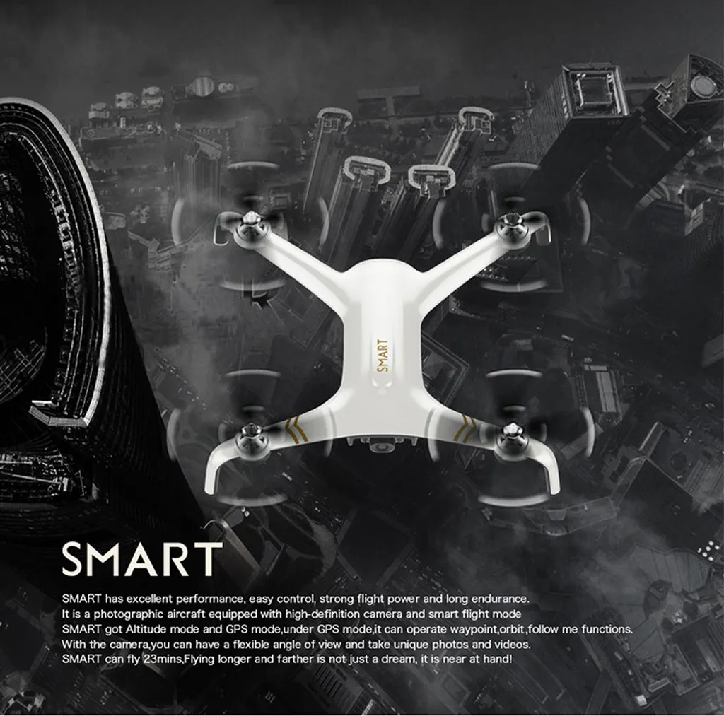 C-FLY смарт gps 2,4G WiFi FPV 1080P HD Cam складной бесщеточный Радиоуправляемый Дрон Квадрокоптер интеллектуальная фотография бесщеточный Дрон