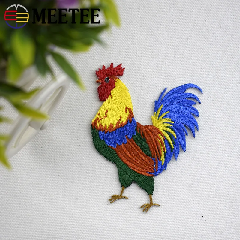 Meetee 8*6 5 см животная вышивка курица железная одежда патч ручной работы пуховик